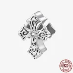 925 Sterling Silver Hamsa Hand Cross Dangle Charms Fit Original Bracelet Beads Faith Jewel plata de leyry DIY Easter Gift