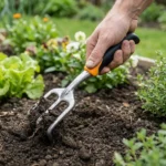 3-Piece Ergonomic Gardening Tool Set Stainless Steel Trowel Transplant Trowel Cultivator for Home Garden Weeding and Planting - Image 4