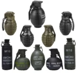 AQTactical Smoke Grenade Model M67 Burst Mine Water Grenade Bouncing Smoke Grenade and Other 10 Different Airsoft Grenade Models