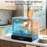 Blitzhome 5.2L Dishwasher with 9 Programs High-Temperature Spray Washing Countertop Table Smart Countertop Dish Washers Machine