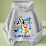 Kids Bluey Hooded Sweatshirt Fall Winter Warm Soft Pullover Comfortable Playwear for Boys Girls - Image 3