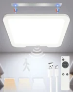 Rechargeable Dimmable Ceiling Light USB 5V 3 Colors LED Flush Mount Ultrathin Motion Sensor Ceiling Lamp Remote Control Timer
