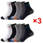 15/30Pairs Men's Breathable Cotton Sports Socks Bamboo Fiber Sweat Absorbing Deodorant Business Stockings - Image 7