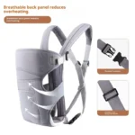 Baby Carrier Crossbody Wrap Newborn Safety Carrier Pattern Portable Front Hug Type Back Toddler Hip-seat Artifact Waist Stool - Image 2