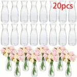 Plastic stripes vases transparent diy florals arranging crafts holiday home decor suitable for table decor Flower bottle
