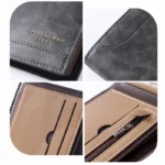 Men Vintage Leather Wallet Bifold Short Wallet RFID Blocking Slim Card Holder ID Window Coin Pocket Vintage Brown Purse - Image 6