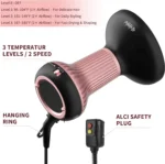 Ceramic Hair Dryer for Curly Hair: Lightweight 2-in-1 Design, Reduces Frizz & Enhances Curls, Portable with Safety Plug - Image 3