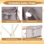 Durable High Chair for Babies – Adjustable Footrest & Detachable Cushion for Comfortable Feeding | Grows with Your Little One