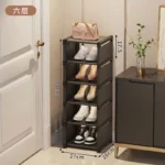 Multi-level shoe organizer, shoe shelf, space gain, for wall corner, stackable shelf, adjustable economy cabinet