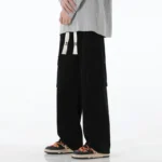 Men Cargo Jeans Baggy American High Street Y2K Multi-pocket