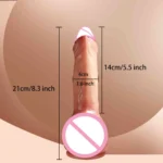 2 in1 Super Realistic Dildo Penis Sliding Foreskin+Ejaculating - Image 8