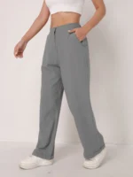 Elegant Solid Color Linen Wide Leg Pants for Women High Waist Drapey Casual Summer - Image 11
