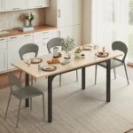 47.2-63‘’ Modern Extendable Dining Table for Small Spaces, Expandable Kitchen Table, Space Saving Wooden Desk Furniture - Image 8