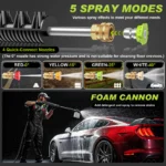 Gisam 4800PSI 1800W Electric High Pressure Washer Car Washer Gun Garden Washing Water Wash Spray Gun 180° Adjustable Nozzle - Image 2
