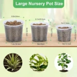 45 Pack Clear Plastic Plant Pots with Drainage Holes, 7/8/10 Inch Sizes for Indoor & Outdoor Gardening - Image 2