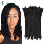 0.4cm 0.6cm 0.8cm Width Loc Extension Human Hair 40 Strands Full Handmade 100% Human Hair Dreadlock Extensions for Men Women
