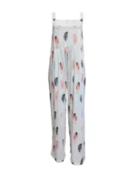 Plus Size  Europe and America  Women's Cross border Summer New Product Square Neck Flower Print Sling jumpsuit - Image 6