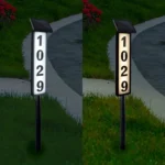 1 pc Solar Light Powered House Number, Address Sign With Lighting, Pole Mount, Smart Light Control 400mah - Image 5