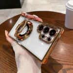 Luxury Magnetic Plating Stand Shockproof Phone Case For Samsung Galaxy S26 S25 S24 S23 S22 Note 20 Ultra Transparent Back Cover - Image 9