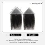 Forehead Patch 100% Human Hair Hairpiece Sideburns Toupee Invisible Seamless Ultra Thin Skin PU Men's Hairline Sideburn Patch - Image 19