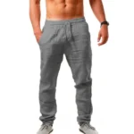 Men's Cotton Linen Pants Male Autumn New Breathable Solid Color Linen Trousers Fitness Streetwear S-3XL - Image 12