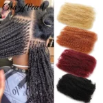 CrazyPearl Afro Kinky Bulk Human Hair for Dreadlocks Extension Repair Locs Twist Braiding Afro Kinky Human Hair for Locs Natural