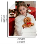 1 Custom Christmas Couple Photo Flannel Blanket – High-Definition Print That Doesn’T Fade, Soft and Skin-Friendly, Machine Washable, Suitable for Bedroom Beds, Watching Shows on the Sofa, Christmas Camping Warmth – 100% Premium Polyester – Perfect as a Romantic Christmas Gift for Boyfriend or Girlfr