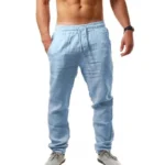 Men's Cotton Linen Pants Male Autumn New Breathable Solid Color Linen Trousers Fitness Streetwear S-3XL - Image 7