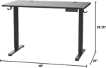 Adjustable Electric Standing Desk, 48x24 Inches Sit Stand Home Office Desk with Memory Presets, Black - Image 3