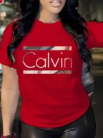 Women's Summer Fashion Casual Calvin Letter Pattern Print - Image 6