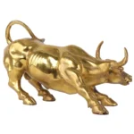Feng Shui Mascot Copper  Bull Wall Street Cattle Sculpture Cow Statue Office Decor Crafts Gift - Image 6