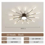 Creative Fan Shaped LED Ceiling Lamp Modern Living Room Light Home Decor Dining Bedroom Kids Room Interior Ceiling Pendant Lamp - Image 18