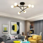 Nordic Minimalist Pendant Light Ceiling Lamp LED Chandelier Suitable for Bedrooms Living Rooms Black Gold Lighting Decoration - Image 3