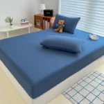Washed Fitted Sheet with Elastic Bands Non Slip Adjustable Mattress Cover for Single Double King Queen Bed 90x200 150x200 180 - Image 7