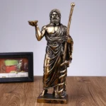 God Zeus Resin Sculpture Greek Mythical Ornament Resin Art Crafts Desktop Ornament Home Accessories