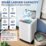 Portable Washing Machine 20Lbs Capacity Full-Automatic Portable Washer Machine 2.8Cu.ft Washer and Dryer Combo with 10 Programs - Image 2