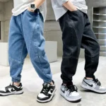 Big Boy Jeans Casual Fashion Cool Children’s Pants Boys’ Baggy Summer Clothing Teenagers Comfortable Fit Kids’ Fashion