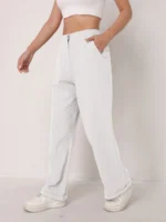 Elegant Solid Color Linen Wide Leg Pants for Women High Waist Drapey Casual Summer - Image 8