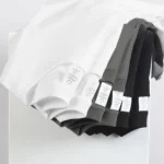 2PCS 100% Cotton Solid T Shirts Men's and Women's Short Sleeve - Image 2