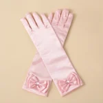 Children Princess Long Gloves Girl Birthday Party Wedding Elsa Anna Accessories Cinderella Belle Sofia 11 Colors Long Finger Set - Image 3