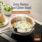 5-Ply Stainless Steel Cookware Set 7-Piece Pots and Pans Set - Induction Compatible Oven Safe 800F - Non-Toxic No Coatings - Bu - Image 2