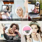 Mini Selfie Ring Light for Mobile Phone LED Lamp USB Charge Portable for Video Photograph Selfie Light for Live Makeup - Image 4