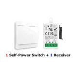 433MHz Wireless Smart On Off Switch 220V Mini Relay,86 Self-Powered Push Button Wall Switch No Need Battery for Home Improvement