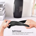 Silicone Case Cover for JBL Charge 5 Bluetooth Speaker, Travel Carrying Protective with Shoulder Strap and Carabiner - Image 4