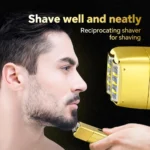 Electric shaver with Double Foil and digital display, Handheld Electric Razor for Travel, Portable Cordless Close Face Shaver - Image 3