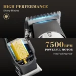 Professional Cordless Hair Clippers and Trimmer Set for Men, Barber Kit for Home Use - Image 4