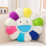 Aesthetic Sunflower Plush Pillow Cute Flower Stuffed Cushion Rainbow Floral Decorative Pillow Office Chair Back Pillow Decor - Image 10