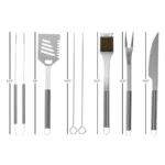 7-Piece Stainless-Steel BBQ Cooking Utensils Set with Case - Image 4