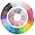 10/50Pcs Snap Hair Clips Candy Color Glossy 5cm/2in No Slip Metal Hair Pins Clips Barrettes Accessories for Baby Girls Hairpins - Image 5