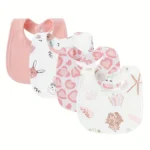 8-Pack Baby Bibs: Absorbent & Breathable with Snap Closure, Ideal for Teething, Drooling, and Feeding (Unisex) - Image 6